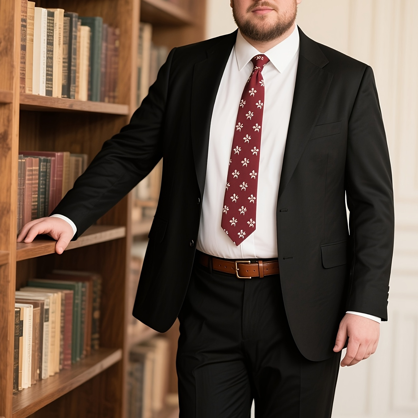 Plus-size plain blazer, jacket only