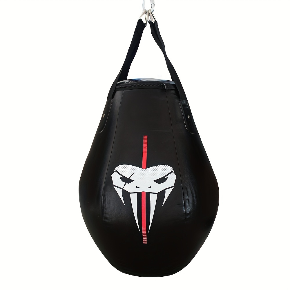 Hanging PU punching bag, filling to clarify