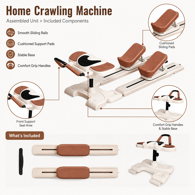 Sliding-pad crawling trainer