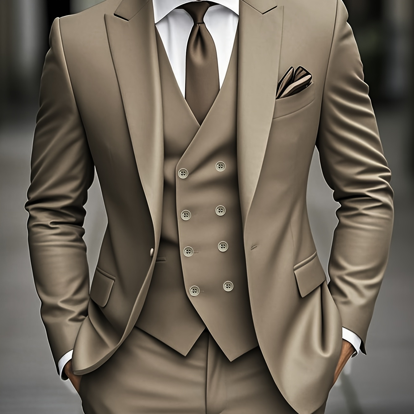 Men’s slim-fit three-piece suit