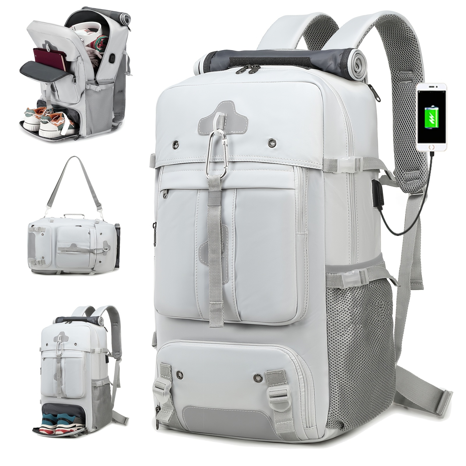 Sac voyage et sport avec rangement chaussures, mention 17,3 pouces