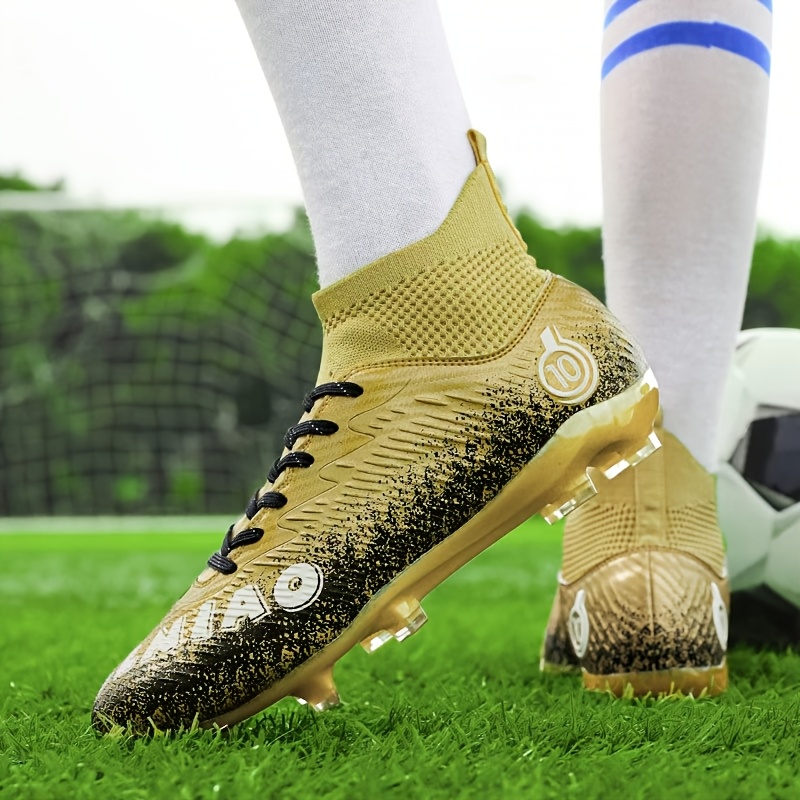 Black AG football boots with PU upper and TPU sole