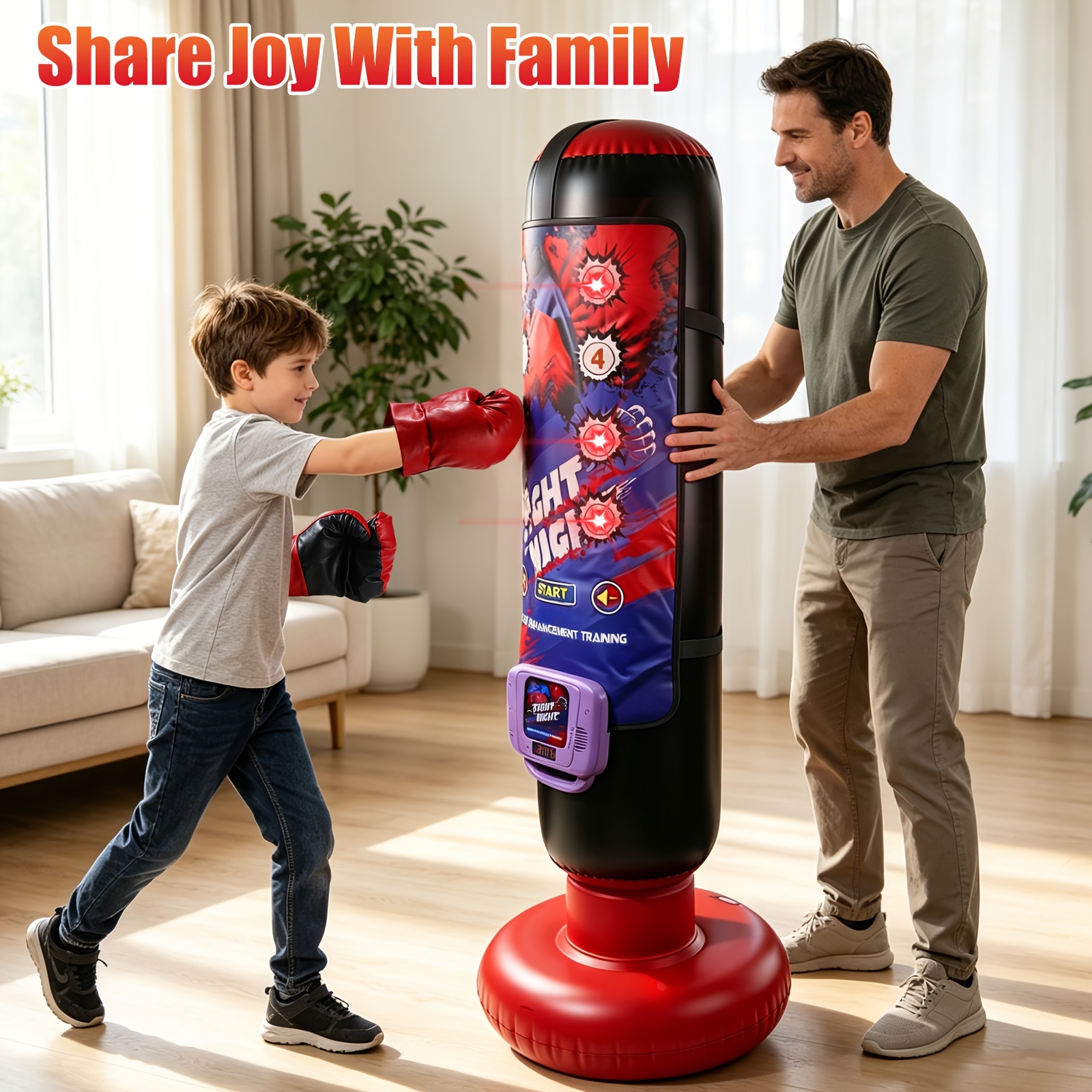 Bag-mounted boxing score toy, six modes