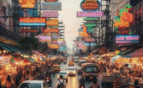 Walking Street à Pattaya en Thaïlande Walking Street à Pattaya en Thaïlande