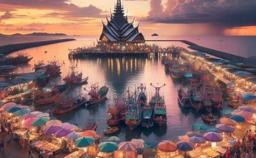 Lan Po Naklua Fish Market in North Pattaya Lan Po Naklua Fish Market in North Pattaya