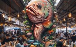 Lan Po Naklua Fish Market in North Pattaya Lan Po Naklua Fish Market in North Pattaya