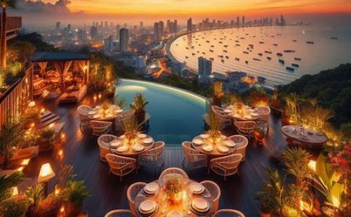 Restaurants with superb view in Pattaya in Thailand