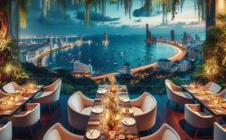 餐廳  與 高超  視圖 在 芭堤雅 餐廳  與 高超  視圖 在 芭堤雅