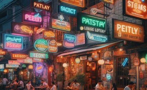 Pubs and taverns in Pattaya in Thailand